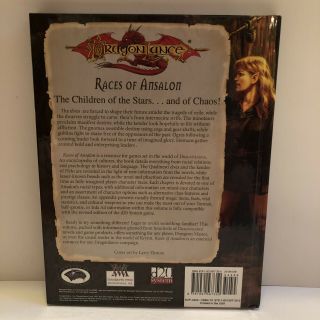 DRAGONLANCE RACES OF ANSALON By Sean Everette - Hardcover Rare Oop 2