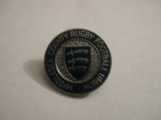 Rare Old Middlesex Rugby Union Football Club Enamel Press Pin Badge