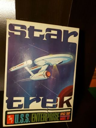 1966 - 1968 Amt Star Trek Uss Enterprise Space Ship Model Kit Rare Model