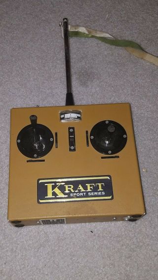 Two Vintage Rare Kraft Sport Series Rc Transmitter Airplane Remote Controls