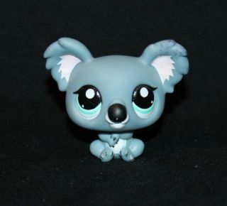 Littlest Pet Shop Lps Gray Koala Bear 1604 Blue Green Eyes Rare Australia Pink
