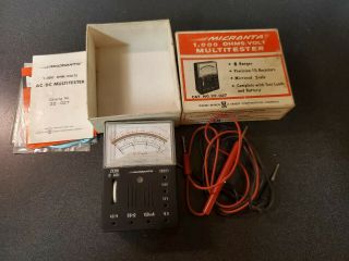 Vintage Radio Shack Tandy Micronta 22 - 027u 8 - Range 1000 Ohms/volt Multitester
