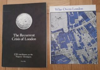 Very Rare The Recurrent Crisis Of London Book & Poster Cis 1973 Who Owns London