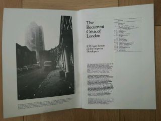 Very Rare The Recurrent Crisis Of London Book & Poster CIS 1973 Who Owns London 2