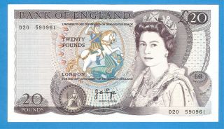Great Britain 20 Pounds 1970 - 1980 Series D20590961 Paper Money Rare