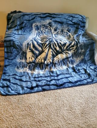 Solaron Brand: Heavy Mink Blanket,  Rare Tiger Print
