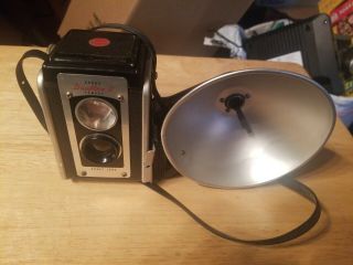 Vintage Antique Kodak Duaflex Ii 2 Film Camera With Kodet Lens And Flash Holder