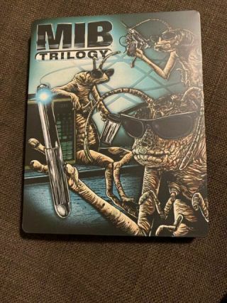 Rare Ltd Ed Men In Black Trilogy Steelbook Blu - Ray 4k Hd - Oop