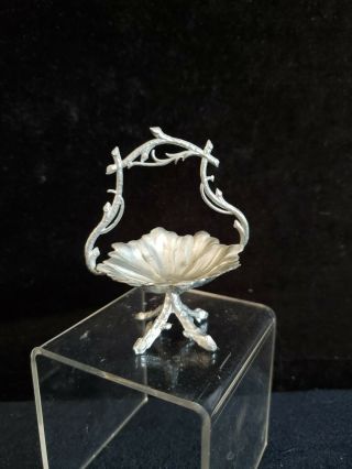 Antique Or Vintage Dollhouse Miniature Soft Metal Candy Dish 3 " Tall
