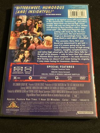 The Last American Virgin (DVD,  2003) Out of Print RARE 1982 Comedy Classic HTF 2