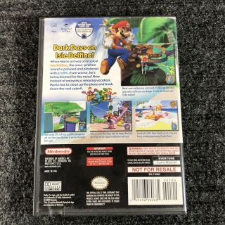 Mario Sunshine (Nintendo GameCube,  2002) Not For Resale Version RARE 3