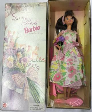 Vintage Barbie Spring Petals 1996 Avon Exclusive Brunette Special Ed Nib