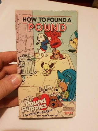 Vhs Tape - Pound Puppies How To Found A Pound Animated Tonka Rare Oop