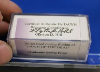 Movie Prop 1978 Dawn Of The Dead Bullet Zombie George Romero Rare