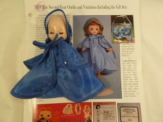 Vintage Betsy Mccall 8 1958 April Showers Blue Rain Cape And Cap Only Read