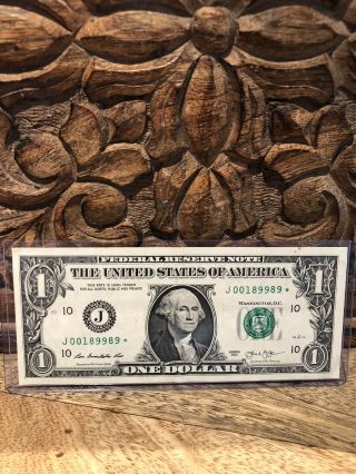 Very Rare & Popular Only 250,  000 Printed 2013 $1 Dollar " J” Series Star Note