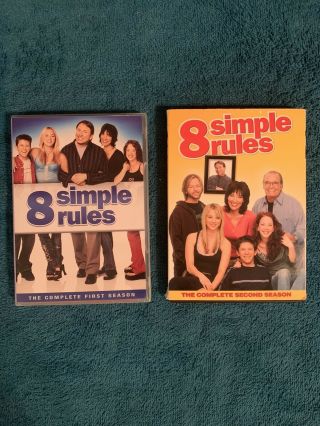 8 Simple Rules Seasons 1 & 2 6 Dvd Set Second First Rare Oop R1 Ritter Tv Series