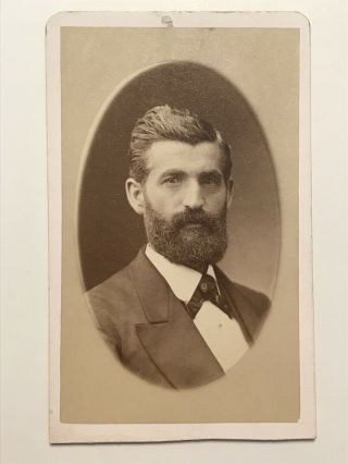Rare Antique Sacramento California Handsome Man Civil War Era Cdv Photo