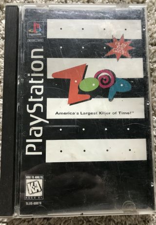 Ps 1 Game Zoop (sony Playstation 1,  1997) Long Box Rare