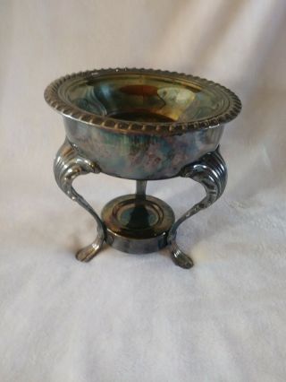 W.  M.  Rogers Silver Plate Vintage Pedestal Bowl Ornate Victorian