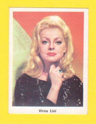 Virna Lisi Rare 1960s Movie Film Star Bubblegum Card From Serbia