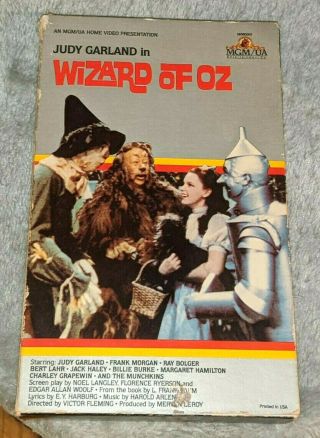 Rare The Wizard Of Oz First 1983 Mgm Ua Home Video - Early Vhs Release -