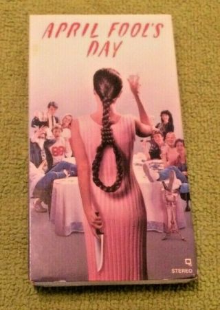 April Fools Day Vhs Horror Case Only Paramount Video 1986 Rare