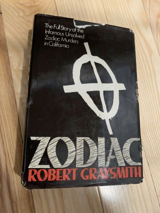 Zodiac Robert Graysmith 1986 Hardcover First Edition Slipcover Rare Oop