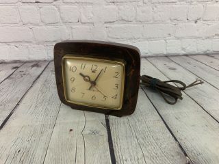 Rare Vintage Art Deco Bakelite Ge General Electric Clock 3h180 Need Plug
