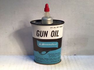 Vintage Western Oil Can Handy Oiler Gas Rare Oilzum Montgomery Gun Remington Car