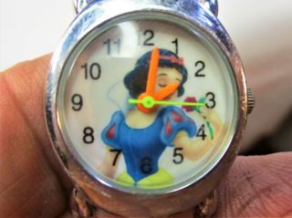 Snow White And 7 Dwarfs Rare Analog Quartz Wristwatch Runs And Looks Great