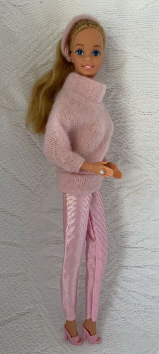 Vintage Barbie Doll Fashion Classics Clothes Outfit 5708 Pink Sweater Tights,