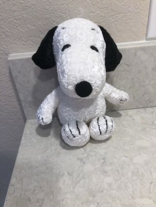 Prestige Baby My First Snoopy Plush Dog Rattle Rare 10” Tall Red Collar A15