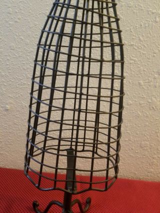 Vintage Mini Wire Metal Dress Form Mannequin Table Top Decorative Holder 3