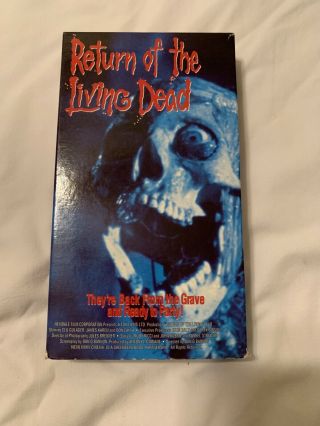 Rare Cover Return Of The Living Dead Vhs Vintage Horror Htf Video Hemdale
