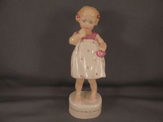 Antique Vintage Royal Worcester Porcelain Only Me Girl Figure 3226 Doughty