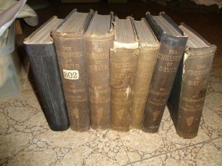 Rare The Treasury Of David By C.  H.  Spurgeon 1882 Complete Volumes 1 - 7