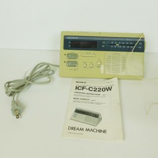 Sony Dream Machine Dual Alarm Digital Clock Radio Fm/am Icf - C220w