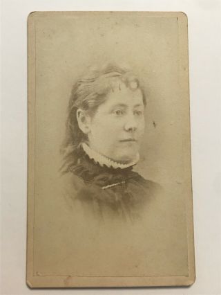 Rare Antique Ayer Massachusetts Pretty Woman Civil War Era Cdv Photo