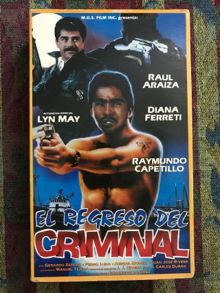 El Regreso Del Criminal Vhs Rare Horror Big Box Cult Action Gore Mexi Spanish