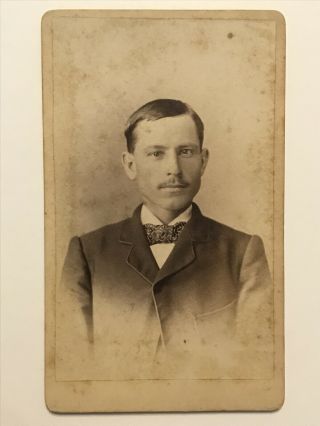 Rare Antique Hamilton Ohio Handsome Man Civil War Era Cdv Photo