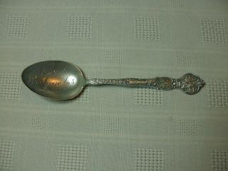 Antique Sterling Silver California Bear Los Angeles California Souvenir Spoon