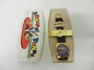 Looney Tunes Armitron Rare Sylvester & Pepe Le Pew Musical Watch,  Box
