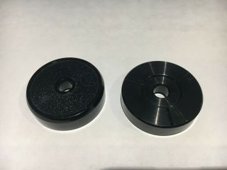 Set Of Two Rare Vintage Oem Technics 45 Rpm Adapters Black Plastic