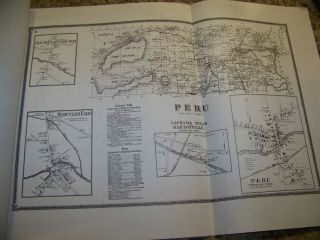 1869 CLINTON COUNTY NY ATLAS MAP FW BEERS CHAMPLAIN SARANAC CHAZY 1977 REPRINT 3