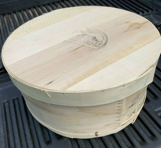 Wood Round Cheese Box Storage 16 " X 7 " Dufeck York Valley Craft Project
