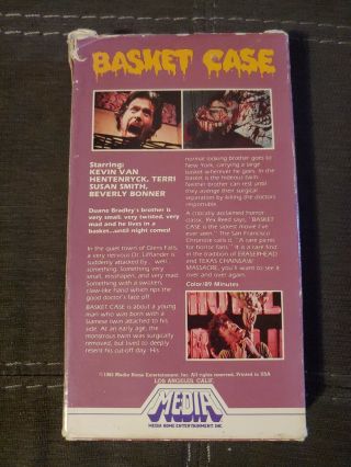 BASKET CASE 1st Rare VHS on Media 1983 Horror Rare now. 2
