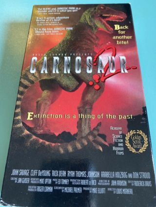 Carnosaur 2 Vhs Video Tape Award - Winning 1994 Sci - Fi Horror Horizons Rare