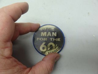Old Rare Vintage Political Pinback Button Vari Vue John F Kennedy Man For The 60