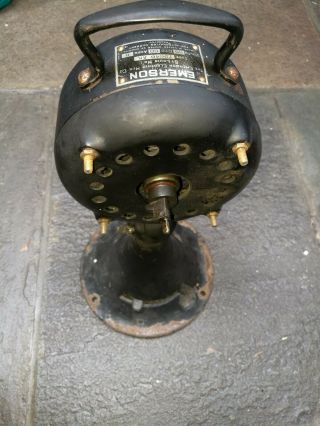 Antique Emerson Fan Motor And Base For 16 " Oscillating Fan, .